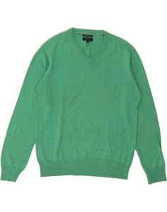 Suéter jersey grande de algodón verde GS07 GANT con cuello en V para hombre - Imagen 1 de 4