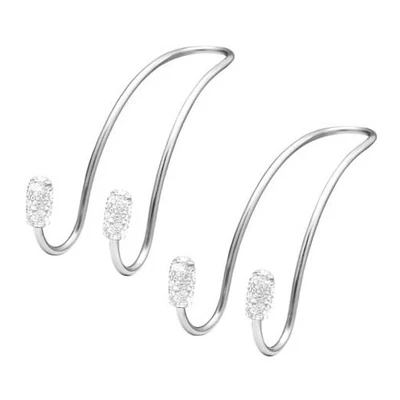 Gancho para reposacabezas de coche de 2 piezas, ganchos automáticos de diamante brillante asiento trasero de acero inoxidable blanco Foto 1 de 4