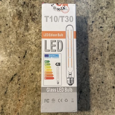 4 Pack LED Edison 9 Inch #T10/T30 Clear Glass Bulbs  2700 CCT - A+ Energy - NIB - Image 1 of 4