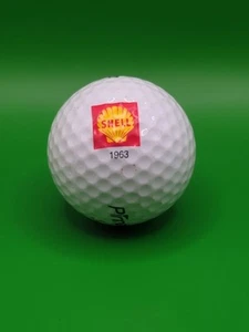 Pelota de golf Shell Gasoline 1963 logotipo Pinnacle petróleo - Imagen 1 de 3
