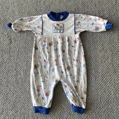 Mameluco de fútbol vintage Healthtex Health-Tex, una pieza, para dormir. 12 meses.  Foto 1 de 4