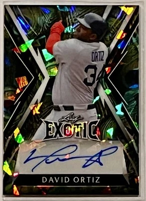2023 Leaf Exotic - DAVID ORTIZ - Red Sox - Peacock Parallel - 1/1 - Auto - Image 1 of 2