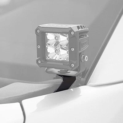For Chevy Silverado 1500 19-22 Bolt-on Hood Ditch Mounts for Cube LED Lights - Image 1 of 2