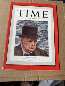 MAGAZINE Time. WINSTON CHURCHILL MAN OF THE YEAR No Label January 6 1941 - Foto 1 di 1