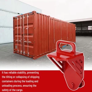 Shipping Container Jack Lug, with Handle, Red Jack Leveling Attachment 74000lbs - Picture 1 of 14