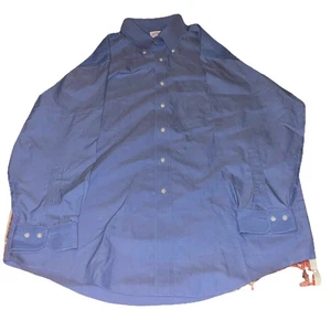 Camisa de vestir Brooks Brothers para hombre 17 2/3 ajuste tradicional algodón azul sin planchar - Imagen 1 de 12