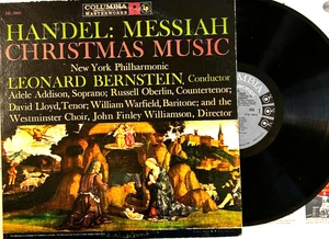 Handel: Messiah Christmas Music - Bernstein NY Philharmonic / CBS Masterworks LP - Picture 1 of 5