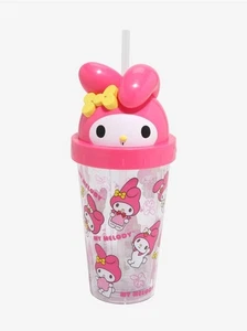 My Melody Figural Dome Acrylic Travel Cup Tumblr Official Sanrio Hello Kitty NEW - Picture 1 of 2