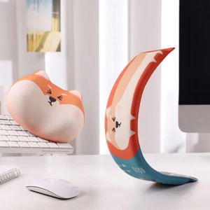 Mouse Keyboard Wrist Protection Rest Pad Shiba Inu Silicone Wrist Hand Pillow - Photo 1/15