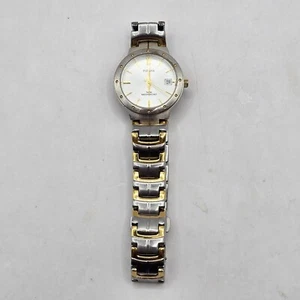 Vintage Pulsar Watch Womens Gold And Silver Tone Date Running New Battery - Picture 1 of 9