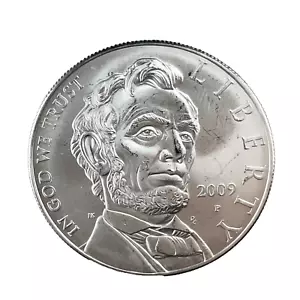 2009-P Abraham Lincoln Bicentennial Silver Dollar Commemorative BU/UNC - Picture 1 of 5
