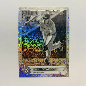 Mini refractor de diamante Topps Chrome Corey Seager 2022 blanco y negro #101 Rangers - Imagen 1 de 3