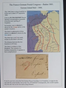 Napoleonic German Postal History Frankfurt to Erfurt 1806 Rayon Stempel R1 - Picture 1 of 5