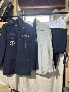 Vintage 1960's USAF Air Force Tech Sergeant Uniform, Shirt, Pants NAMED Sterling - Picture 1 of 11