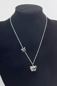 Collana con ciondolo farfalla cristallo tono argento Nomination. - Foto 1 di 4