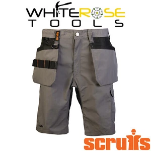 Scruffs Trade Flex Holster Work Shorts Graphite Cargo Pocket Slim Choose Size - Picture 1 of 12