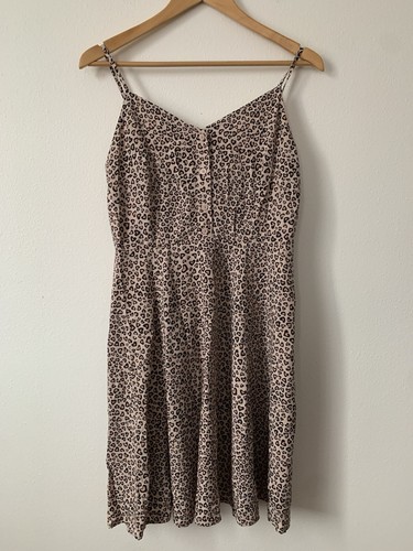 VALENTINO Abito skater stampa cuore leopardato 6 GAP gotico anni 90 stile Y2K data notte S animale