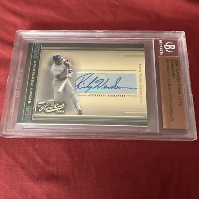 Camiseta deportiva 2004 Playoff Prime Cuts Signature Rickey Henderson #’d 24 #24/25 Foto 1 de 3