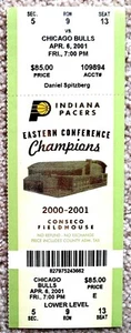 RARE INDIANA PACERS TICKET STUB v BULLS 2000-01 SEASON - BEAUTIFUL & MINT! - Picture 1 of 1