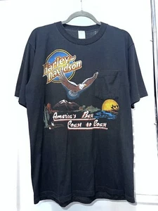 Camiseta Harley Jerzees vintage de una sola puntada años 80 hecha en EE. UU. - Imagen 1 de 4