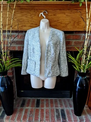 Anne Klein черный и не совсем белый блейзер женский размер 8 - Изображение 1 из 2