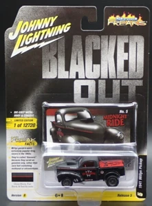 Johnny Lightning 1941 Willys Pickup Blacked Out Red Street Freaks NEW - Picture 1 of 5