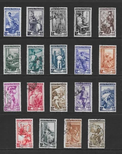 ITALY SCOTT 549 - 567 USED SET - 1950 OCCUPATIONS ISSUE - Picture 1 of 2