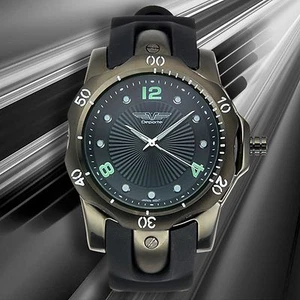 NEW DEPORTE 9849-BLK TORETTA COLLECTION Black BAND W/ Grey BEZEL 30M watch - Picture 1 of 3