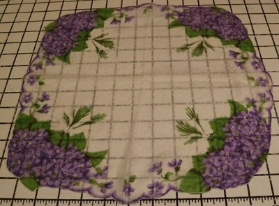 Pañuelo Cuadrado Violetas Verano Floral 12" Pañuelo Foto 1 de 4