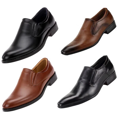 DVINA Herren Business Schuhe Slipper Leder-Optik Halbschuhe Braun Schwarz 17488