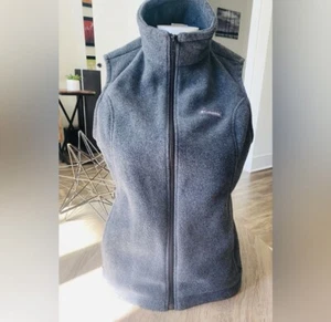 Chaleco Columbia Mujer Lana Cremallera Completa Grande Gris Carbón - Imagen 1 de 4