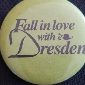Vintage Pinback Button - Fall in love with Dresden PA Campaign Pin - BU118 - Picture 1 of 6