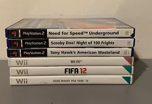 Lot Of 6 Games Video Games Nintendo Wii PS2 SONY PlayStation 2 Untested Scratche - Foto 1 di 1