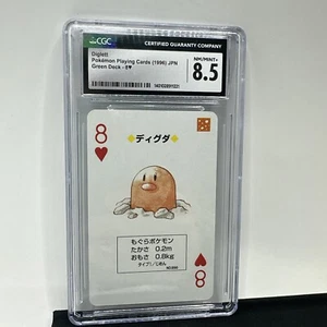 1996 Pokémon JAPAN Dugtrio Red Back Poker Playing  Card 8 of Hearts JPN- PSA 8.5 - Picture 1 of 3