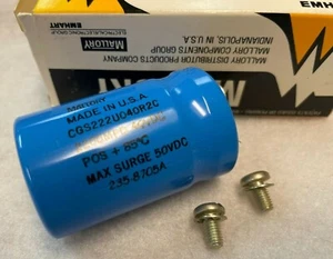 NOS Mallory CGS222U040R2C Electrolytic Capacitor 2200 MFD 40 WVDC Screw Terminal - Picture 1 of 3