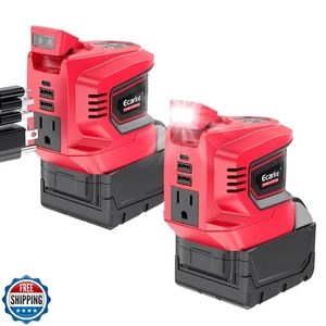 2PCS 200W Power Inverter Compatible with Milwaukee 18V Battery, Real 200W DC  - Picture 1 of 5