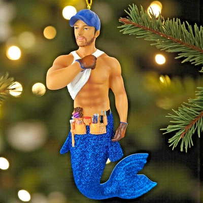 RARE December Diamonds TOOL Handyman Merman Ornament 2013 New in Box, RETIRED - Image 1 of 4