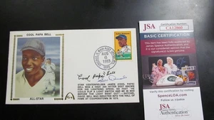 Cooler Papa Bell signierter Ersttagsbrief Umschlag FDC JSA zertifiziert - Bild 1 von 5