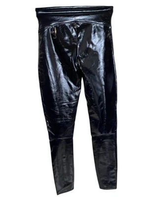 Spanx Faux Leather Leggings Womens Large Tall Black High Rise Shaping Pants - Image 1 of 4