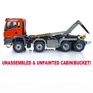 LESU 8X8 1/14 Hydraulic RC Dumper Truck Roll On/Off Tipper Vehicle Light Sound - Picture 1 of 11