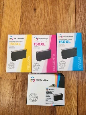 LD For Lexmark 150XL Cyan Magenta Yellow Black Ink Cartridges. - Image 1 of 2