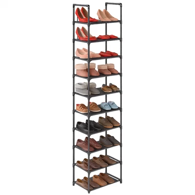 10 Tier Shoe Rack Stackable Fabric Shoe Storage 173cm Tall - Image 1 of 4
