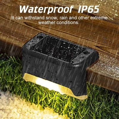 LED Solarleuchten Außen Wandlampen Zaunleuchte Gartenleuchte Solar Treppen Lampe - Bild 1 von 4