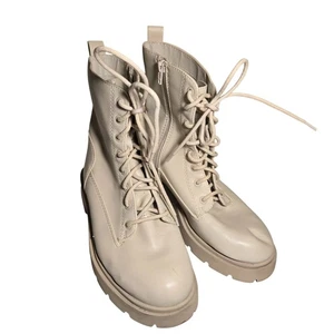 Stivali da combattimento donna No Boundaries taglia 8,5 bianchi - memory foam - Foto 1 di 11