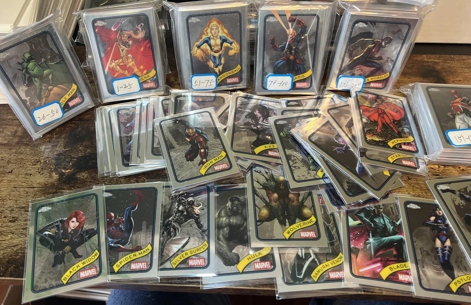 🤩🔥2025~Topps Chrome Marvel complete set 1-200💎🔥Amazing Cards, All Sleeved NM - Image 1 of 4