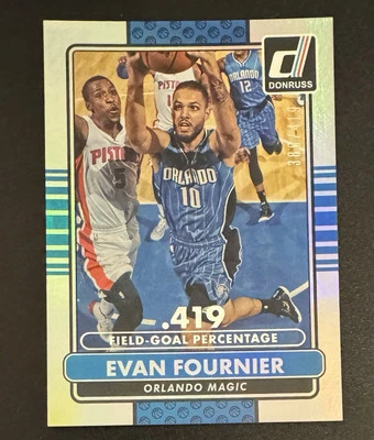 Evan Fournier 2014-15 Donruss Season Statline /419 #188 - Orlando Magic - Image 1 of 2