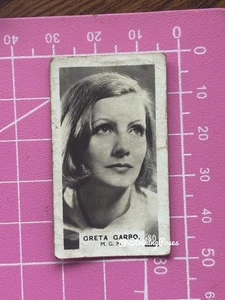 GRETA GARBO cigarette trading card ?Chairman juniors Film Star 1930s actress 725 - Picture 1 of 2