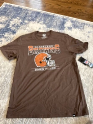 Cleveland Browns Dawg Pound Shirt - Brown - Short Sleeve 47 Brand Men's  Xl New - Image 1 of 3