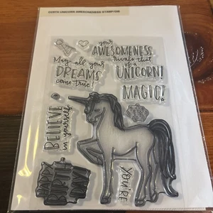 Concord & 9th Unicorn Awesome Stamps And Die Dies Set. Magic Dreams Believe - Bild 1 von 5