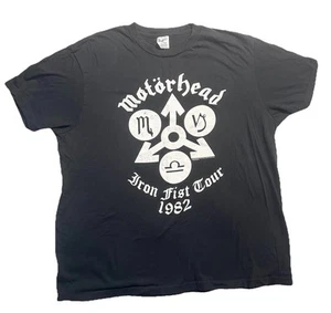 1982 Vintage Motorhead Iron Fist Concert Tour Tshirt Metal Size Mens Large - Picture 1 of 5